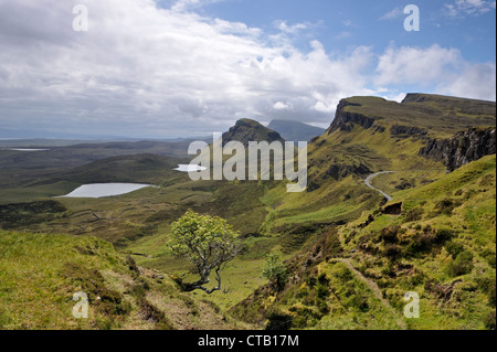 Le Quiraing montagnes, île de Skye, Écosse Banque D'Images