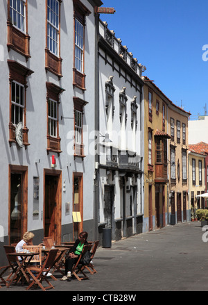 L'Espagne, Iles Canaries, Tenerife, La Laguna, scène de rue, Banque D'Images