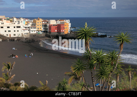 L'Espagne, Iles Canaries, Tenerife, Puerto de la Cruz, de la plage, Banque D'Images