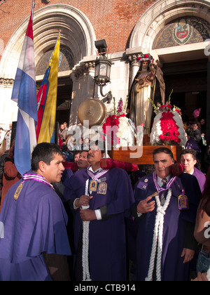 Procession de la Vierge Sainte Rose de Lima, Buenos Aires Banque D'Images