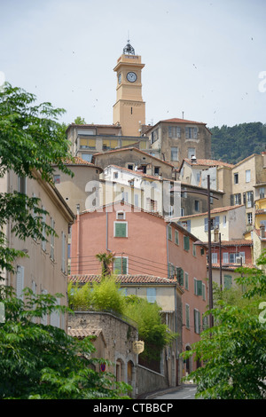 Vue de la vieille ville, à Grasse, Côte d'Azur, Alpes-Maritimes, Provence-Alpes-Côte d'Azur, France Banque D'Images