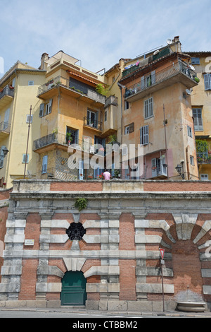 Vue de la vieille ville, à Grasse, Côte d'Azur, Alpes-Maritimes, Provence-Alpes-Côte d'Azur, France Banque D'Images