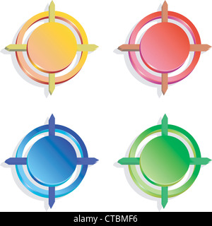 Boutons de couleurs pour votre desifn Banque D'Images