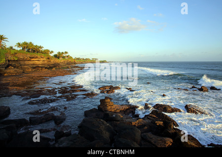 Côte Rocheuse à Tanah Lot, Bali. Banque D'Images