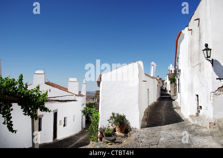 Rues du village de Monsaraz, Portugal Banque D'Images