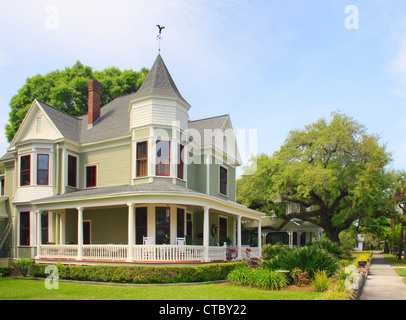 6e rue historique, Fernandina Beach, Florida, USA Banque D'Images