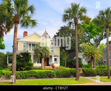 6e rue historique, Fernandina Beach, Florida, USA Banque D'Images