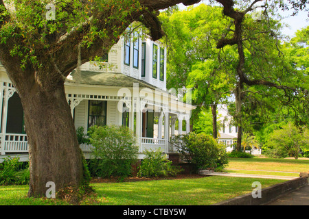 6e rue historique, Fernandina Beach, Florida, USA Banque D'Images