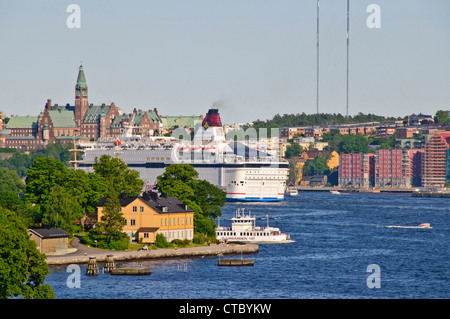 Vues de l'île de Skeppsholmen, placé stratégiquement à l'entrée de la mer Baltique Port Intérieur,Suède,Scandinavie,Stockholm Banque D'Images