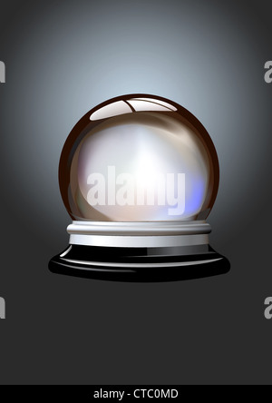 Vector illustration de Crystal Ball (Fortune Teller's Ball) sur gradient background Banque D'Images