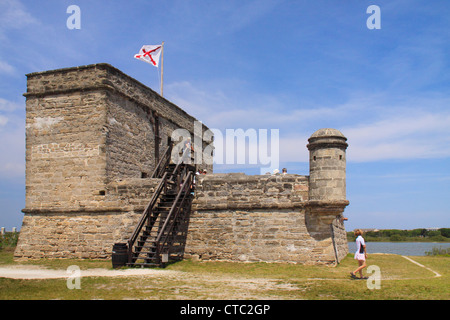 FORT MANTANZUS National Monument, Saint Augustine, Floride, USA Banque D'Images