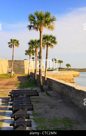 CASTILLO DE SAN MARCOS, du centre-ville historique, Saint Augustine, Floride, USA Banque D'Images