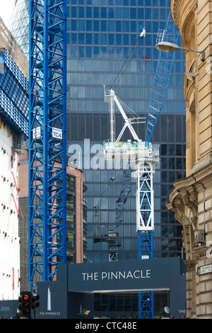 Le Pinnacle / Bishopsgate Tower Construction site . Londres, Angleterre Banque D'Images