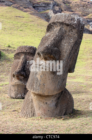 L'île de Pâques, Easter Island statues, Chili Banque D'Images