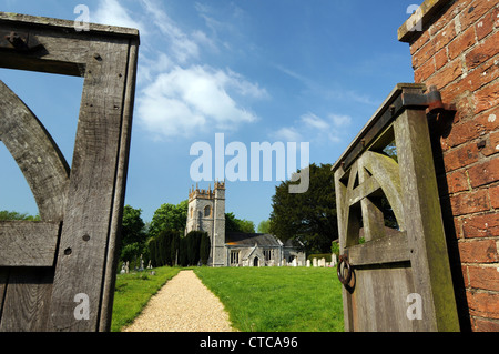 L'église Saint-Laurent, Affpuddle, Dorset, Angleterre, Royaume-Uni Banque D'Images