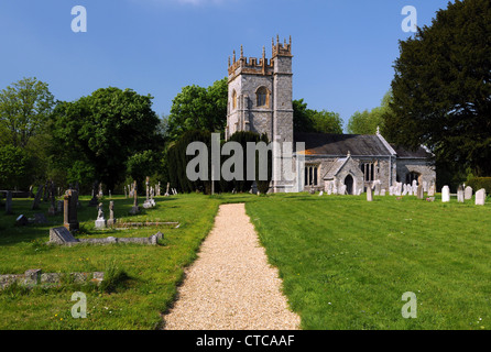 L'église Saint-Laurent, Affpuddle, Dorset, Angleterre, Royaume-Uni Banque D'Images