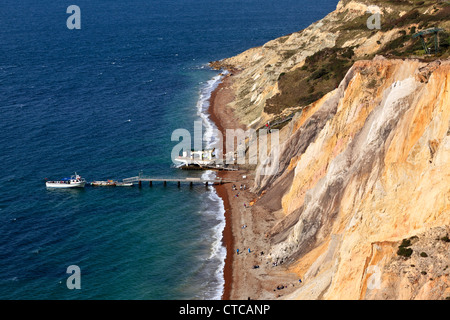 4069. De l'Alun Bay, île de Wight, Royaume-Uni Banque D'Images