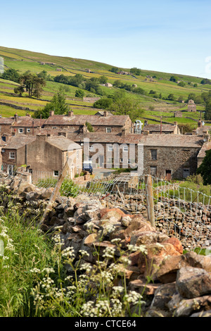 Thwaite village de Swaledale, Yorkshire Dales UK Banque D'Images