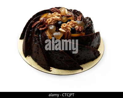 Gâteau aux fruits de Noël aux noix Banque D'Images