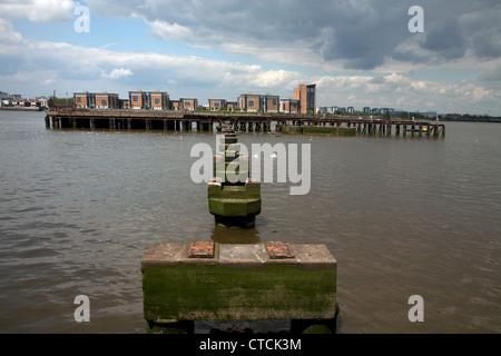 Tamise newham Londres Angleterre Banque D'Images