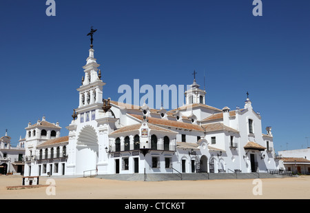 L'ermitage de El Rocío ( Ermita del Rocío ou Ermita de El Rocío) Province de Huelva, Andalousie, Espagne Banque D'Images