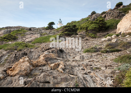Phare du Cap de Creus - Cap de Creus, Catalogne, Espagne Banque D'Images
