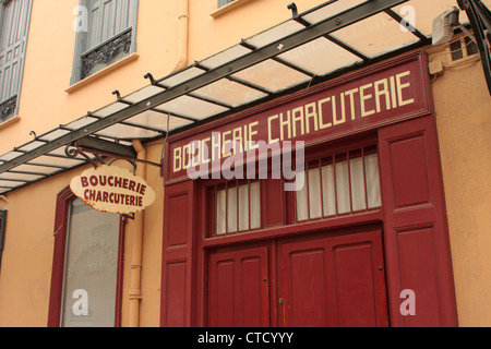 Boucherie Charcuterie Collioure Languedoc-Roussillon France Banque D'Images