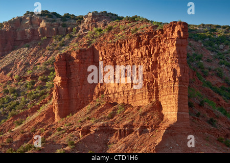 Haynes Ridge érodé buttes et les falaises de roche couverture Canyons State Park, Texas, États-Unis Banque D'Images