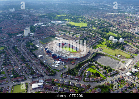 Vue aérienne du stade de football Hampden Park, Glasgow. Banque D'Images