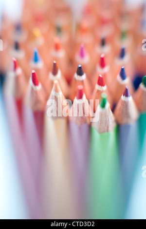 Des crayons affûtés. Banque D'Images