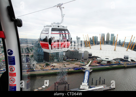 Téléphérique Emirates Air Line, Docklands, London, UK Banque D'Images