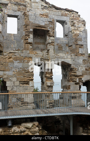 Château de Sandsfoot récemment restauré à Weymouth Dorset Banque D'Images