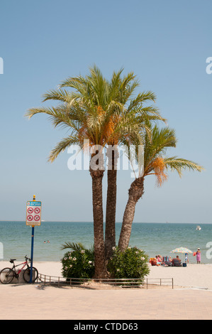 Colon Playa De Santiago de la Ribera Beach au sud de l'Espagne Banque D'Images