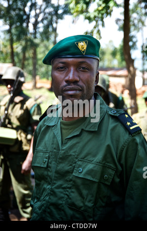 Un soldat congolais, FARDC, Mushake, République démocratique du Congo Banque D'Images