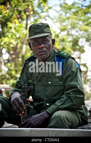 Un soldat congolais, FARDC, Mushake, République démocratique du Congo Banque D'Images