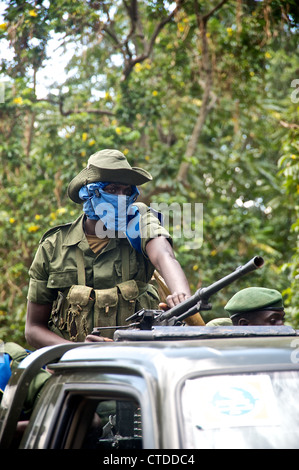 Un soldat congolais, FARDC, Mushake, République démocratique du Congo Banque D'Images