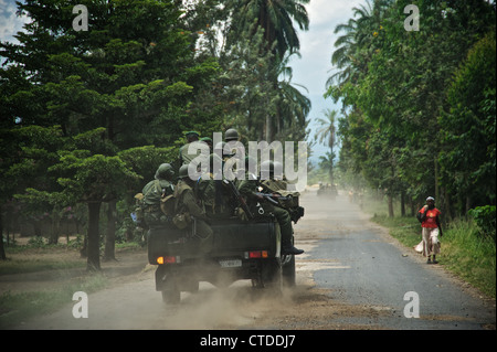 Des soldats congolais, FARDC, Mushake, République démocratique du Congo Banque D'Images