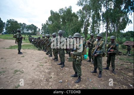 Des soldats congolais, FARDC, Mushake, République démocratique du Congo Banque D'Images