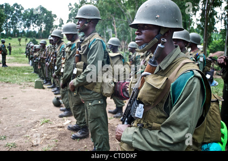 Des soldats congolais, FARDC, Mushake, République démocratique du Congo Banque D'Images