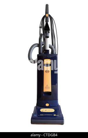 Aspirateur vertical Sebo isolé sur fond blanc Banque D'Images