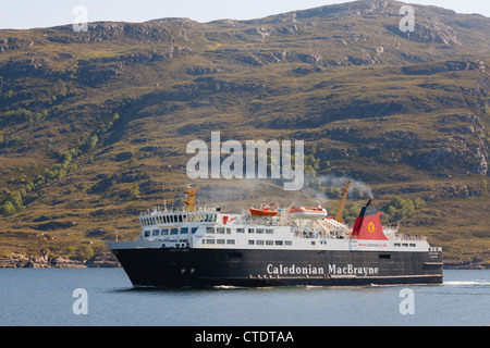 Caledonian MacBrayne Isle Of Lewis ferry de Stornoway jusqu'à Loch Broom sur la côte nord-ouest d'Écosse. UK Ecosse Ullapool Banque D'Images