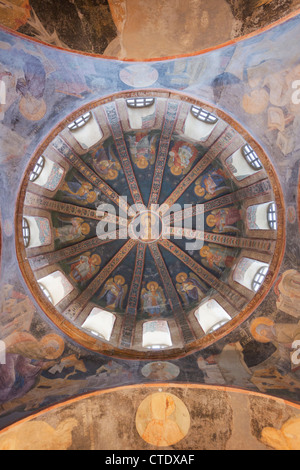 Istanbul, Turquie. L'église byzantine de Saint Sauveur à Chora. La Vierge et l'enfant fresque de la coupole de l'parecclesion. Banque D'Images