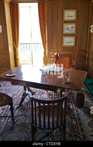 Intérieur de la Villa del Balbianello sur Punta di Lavedo au soleil du printemps, le lac de Côme, Italie du Nord, en Europe Banque D'Images