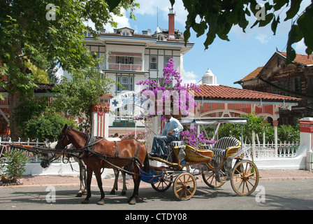 ISTANBUL, TURQUIE. Phaeton tirée par un cheval, à l'extérieur de l'hôtel Palas Halki mérite sur le l'île des Princes d'Heybeliada. 2012. Banque D'Images