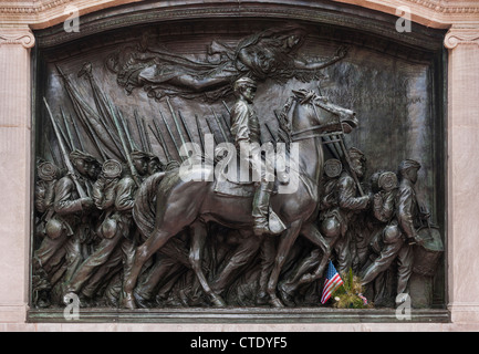 Robert Gould Shaw Memorial, Boston Common Banque D'Images