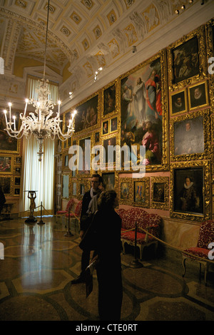 Galleria dei Quadri galerie de peinture, ou Galleria del général Berthier, Palais Borromeo, Isola Bella, Lac Majeur, Italie Banque D'Images