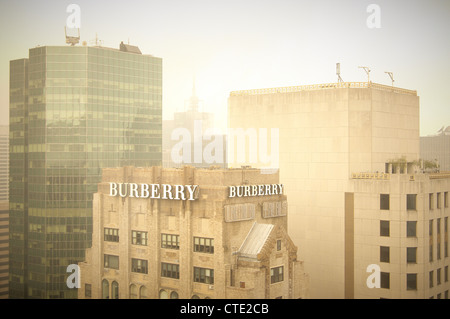 Une vue sur le Burbury Building à New York d'un gratte-ciel Banque D'Images