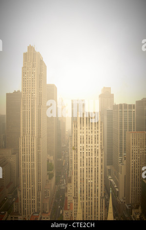 Une vue sur le Burbury Building à New York d'un gratte-ciel Banque D'Images