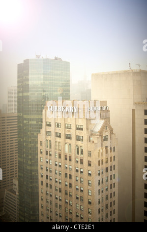 Une vue sur le Burbury Building à New York d'un gratte-ciel Banque D'Images