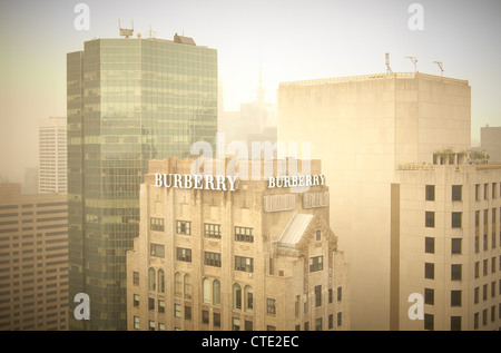 Une vue sur le Burbury Building à New York d'un gratte-ciel Banque D'Images